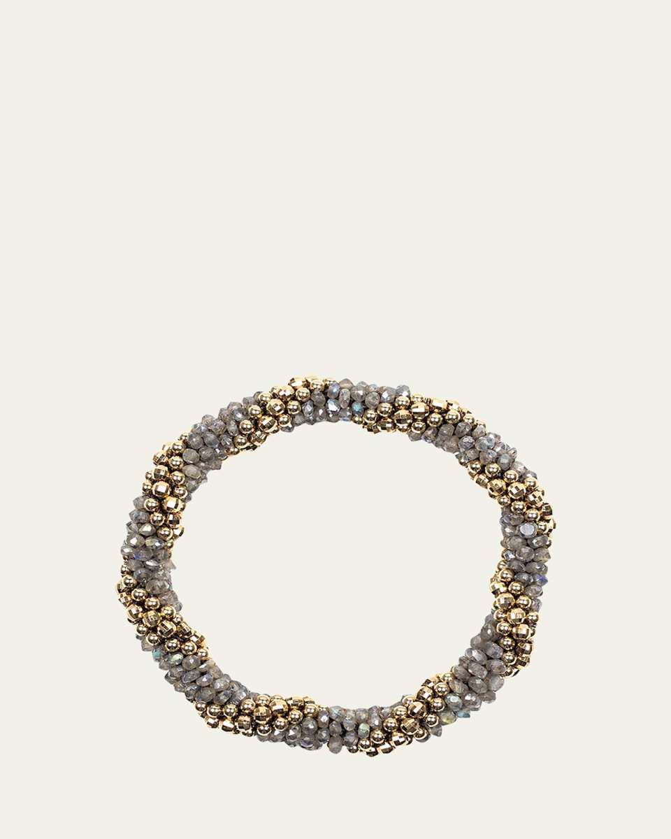 Audrey 14k Gold and Labradorite Bead Bracelet
